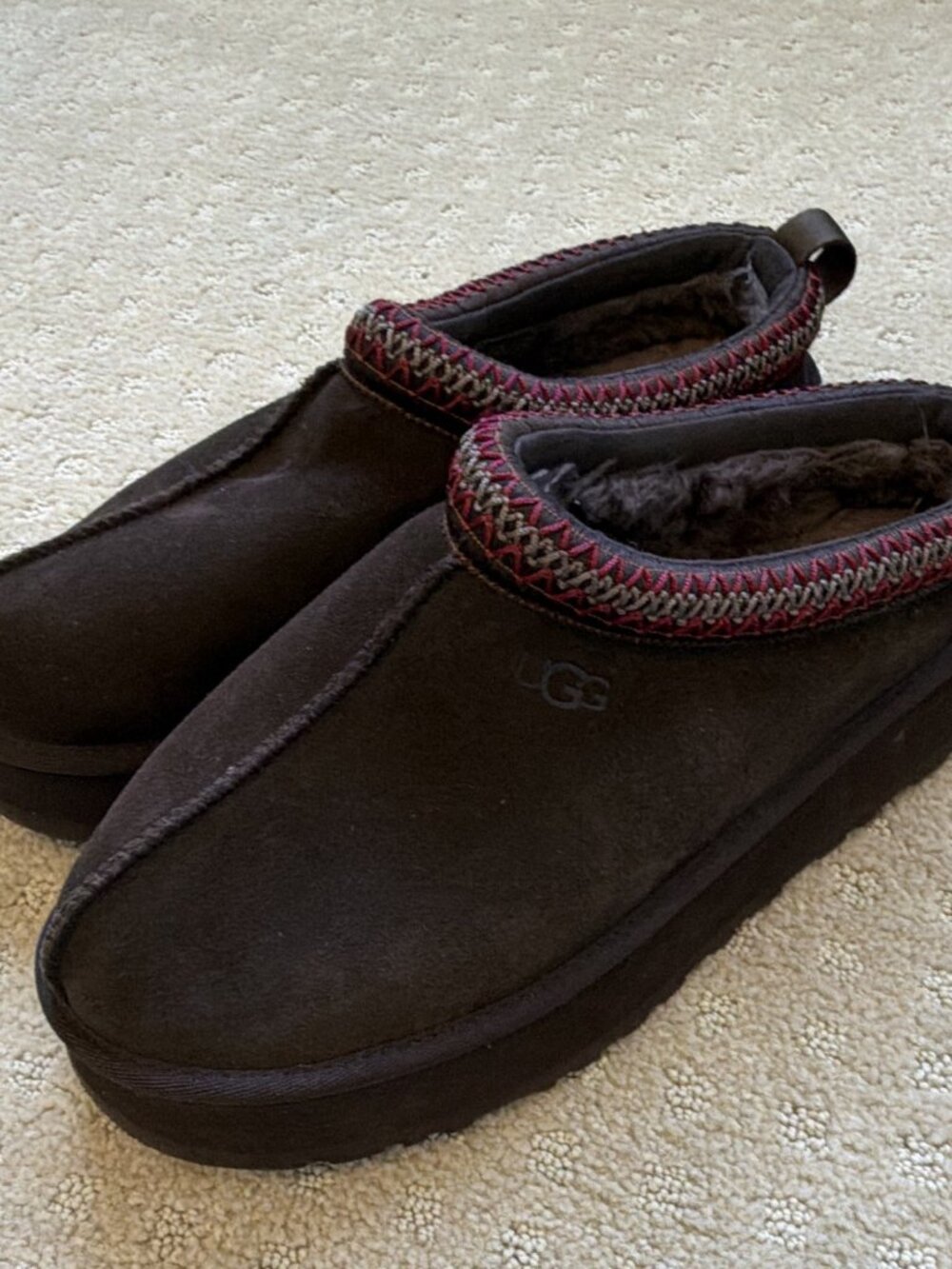 UGG Tasman Men's Suede Slipper Clog Sz 11 Chocolate Brown